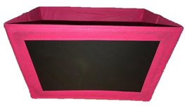 Opbergbox met krijtbord klein roze
