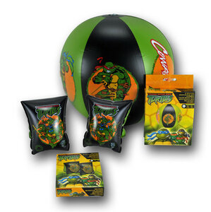 Set strandbal en armbandjes Turtles